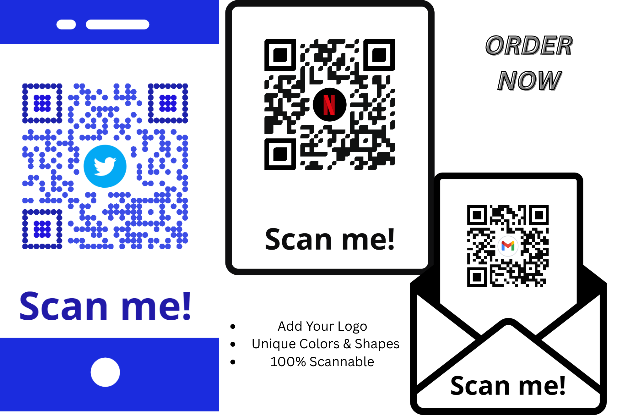 I will design professional custom QR codes with your logo in 24 hours