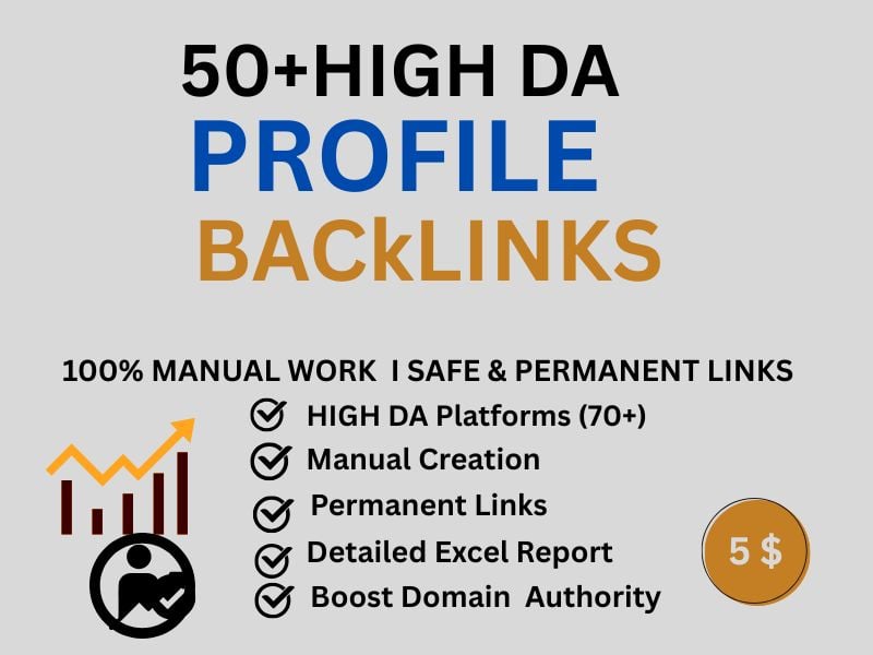 I Will Create 50 High Authority Manual Profile Backli...