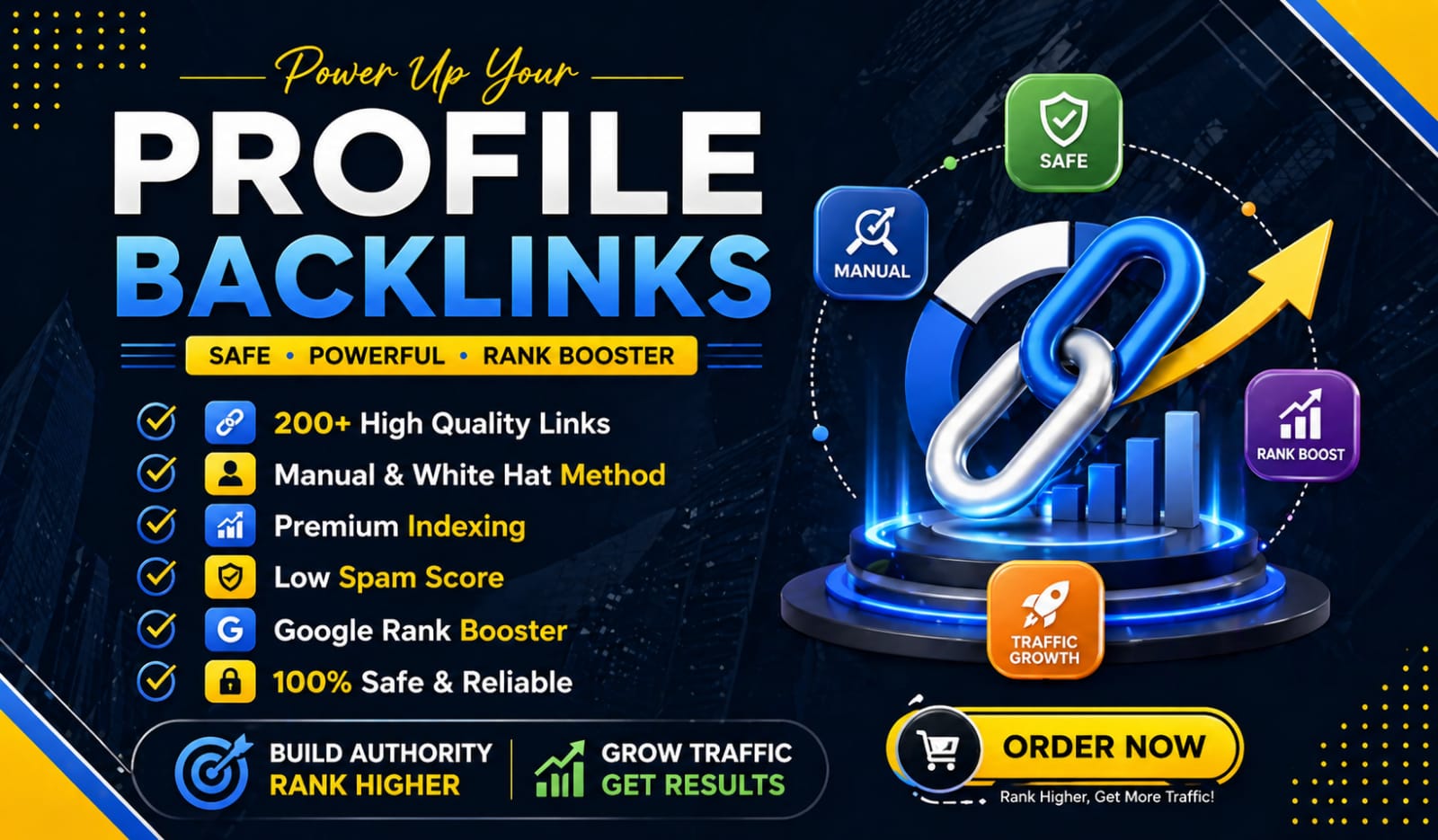 I will do 80profile Backlink on DA 10+ site for your brand