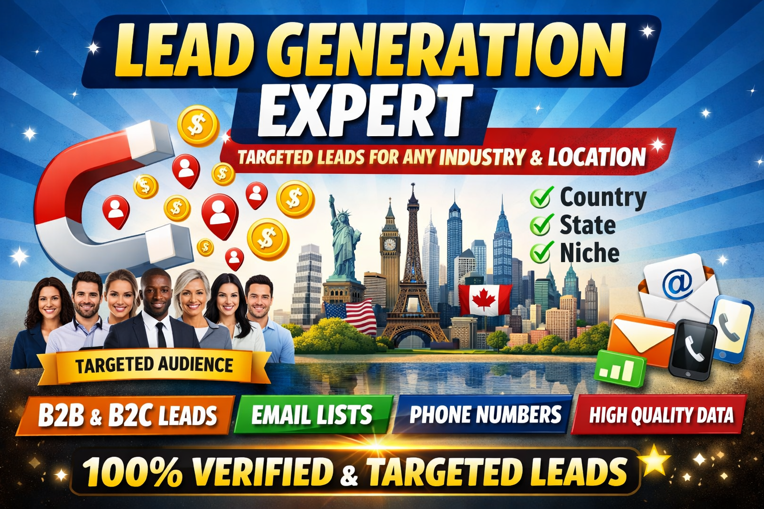 Custom Lead Generation &ndash; Targeted B2B & B2C Leads, Email & Phone Lists