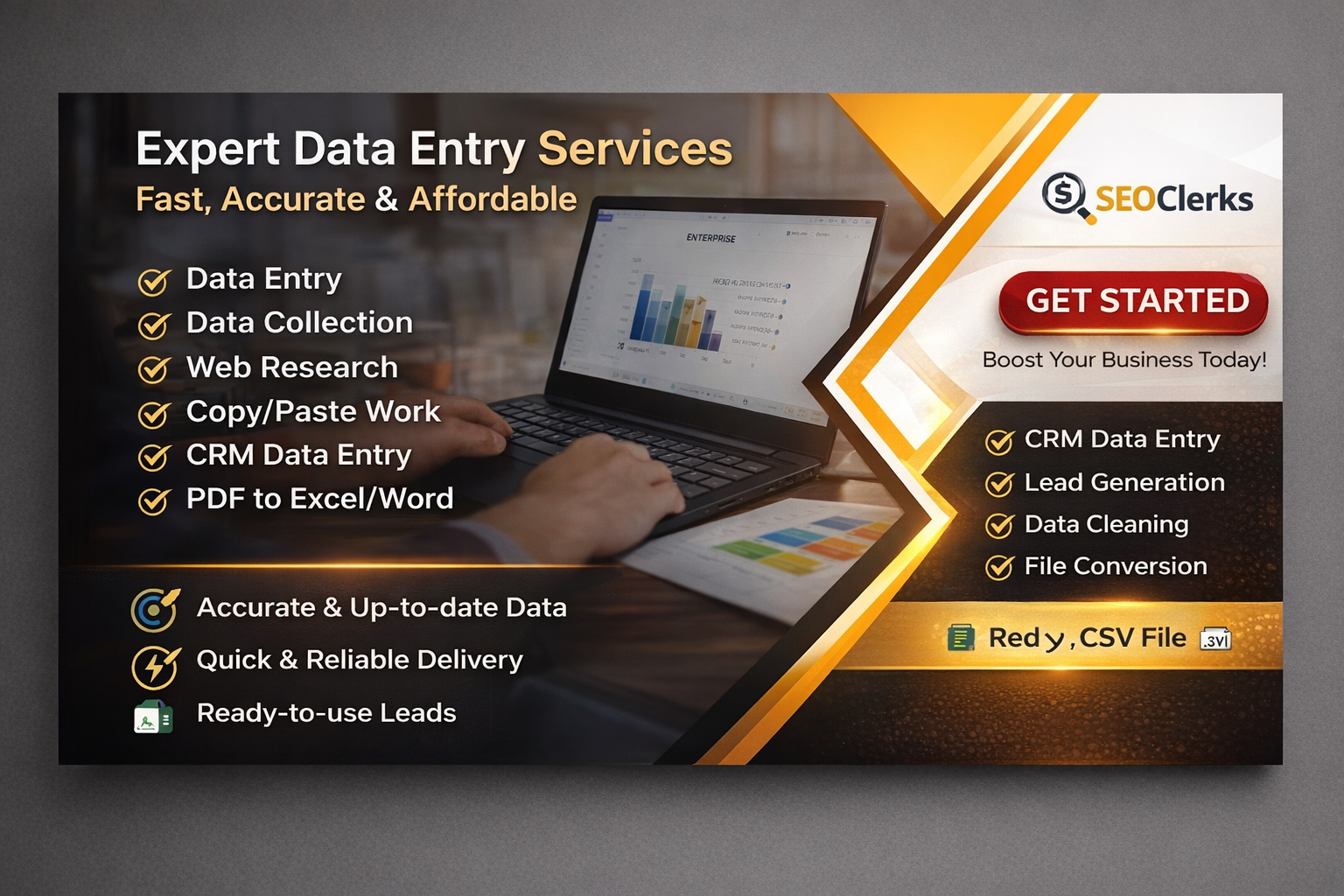 I Will Be Your Data Entry Specialist for Web Research Data Collection