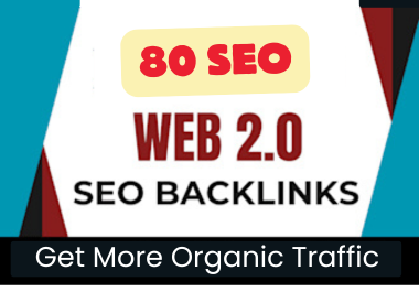Get 80 Manual Web 2.0 High PR Backlinks for your webs...