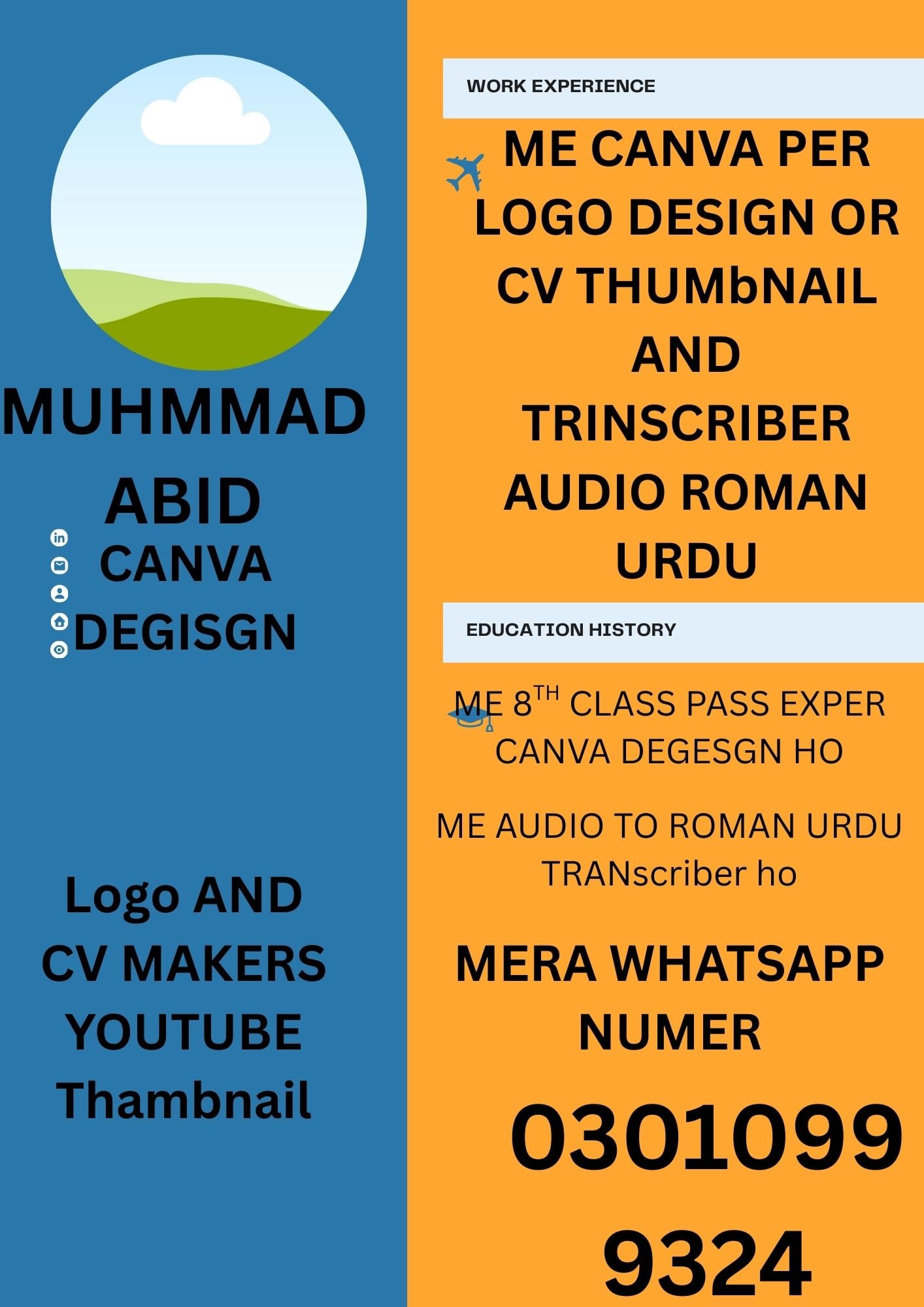 i will design professional cv and modern loo using canva