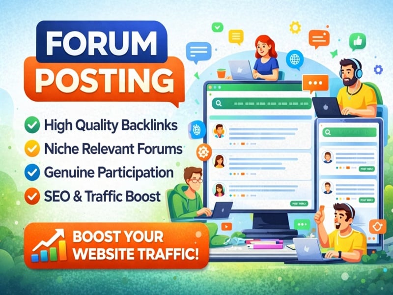 I will provide powerful 70 forum posting backlinks manually for better SEO ranking