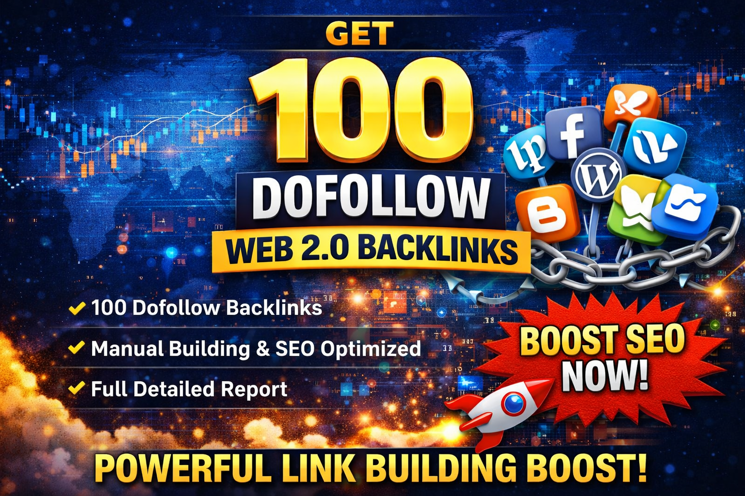 Get 100 Dofollow Web 2.0 Backlinks for Powerful SEO Link Building 