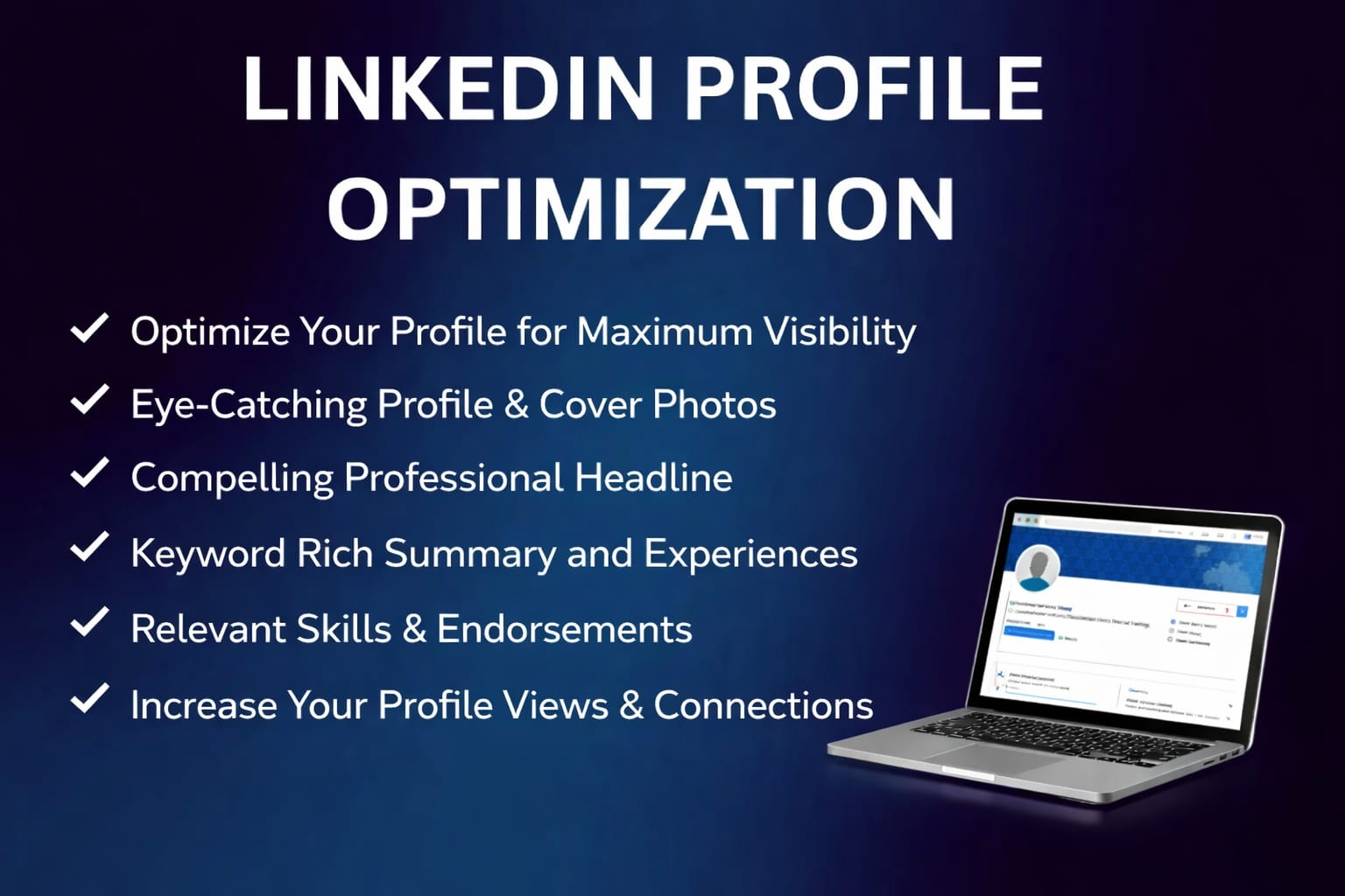 I will professionally optimize and rewrite your LinkedIn profile for growth