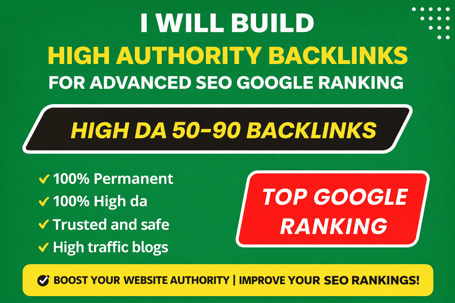 I Will Build High Authority Backlinks for Advanced SE...