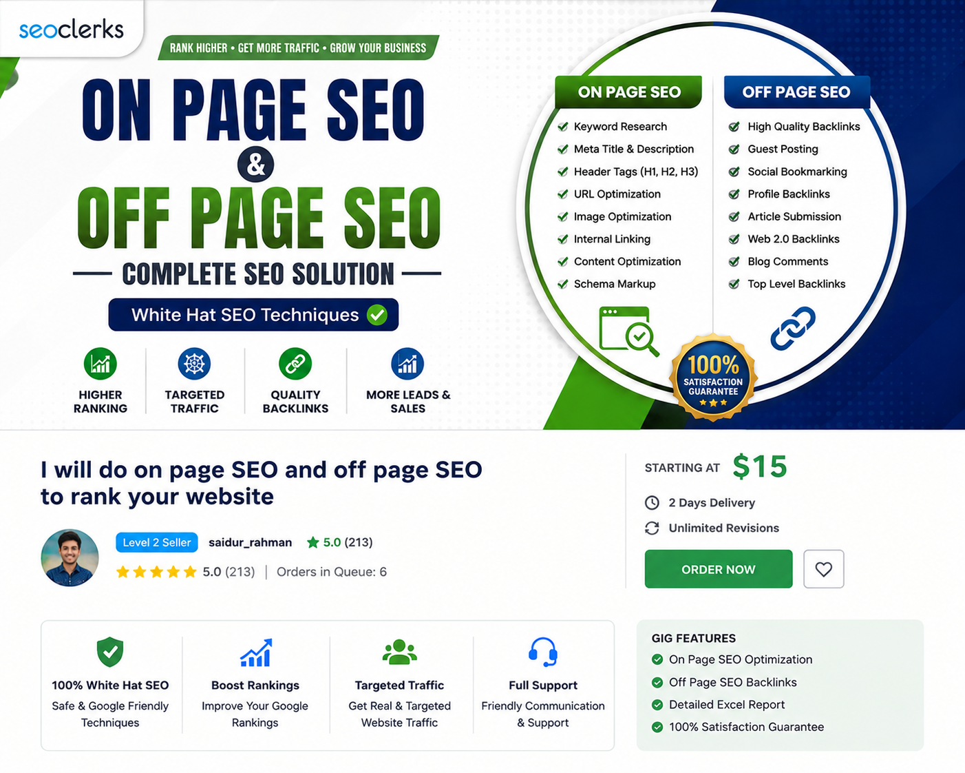I Will Do Professional On Page SEO and Off Page SEO t...