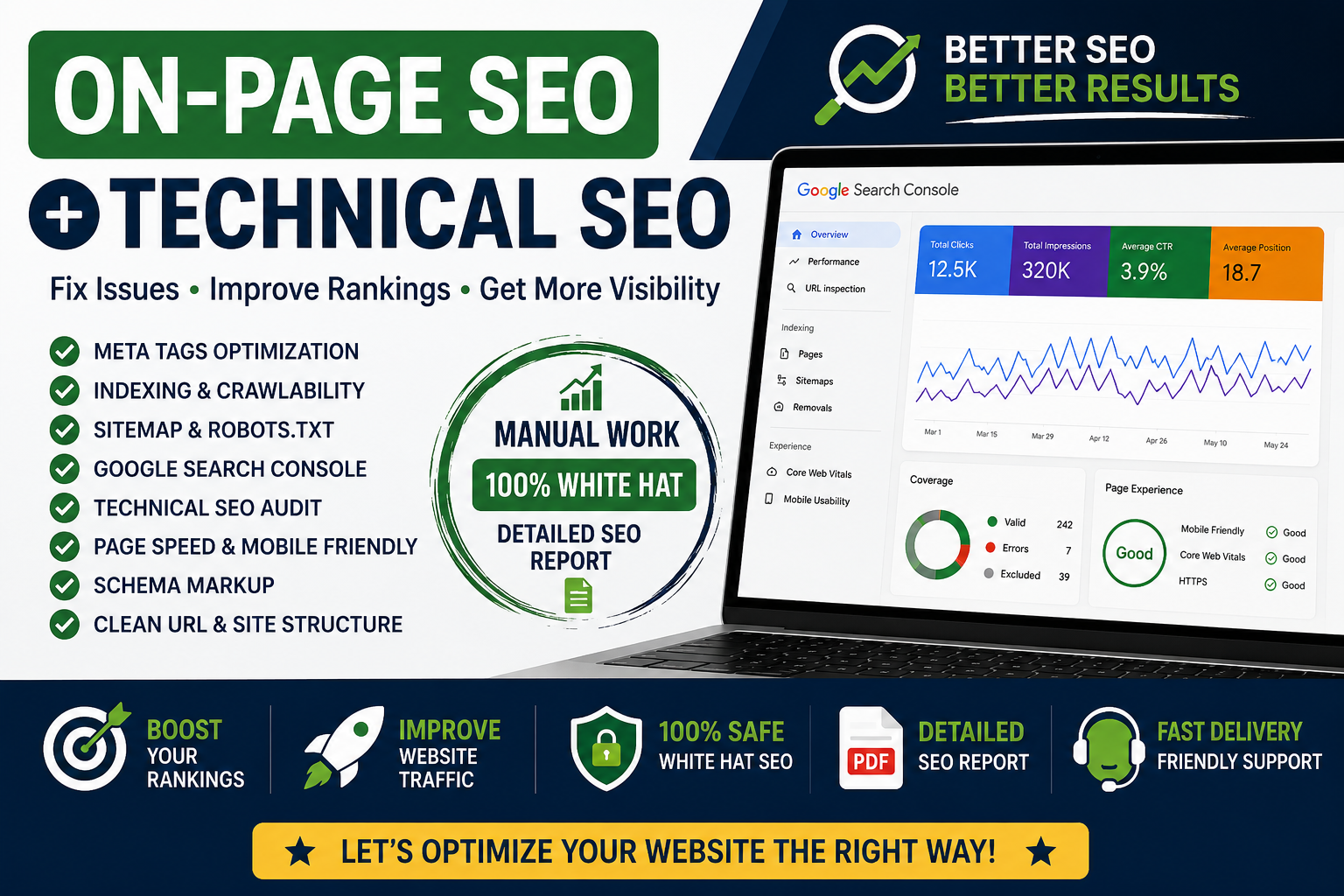 I will fix 3 page On-page SEO and Technical SEO issue...
