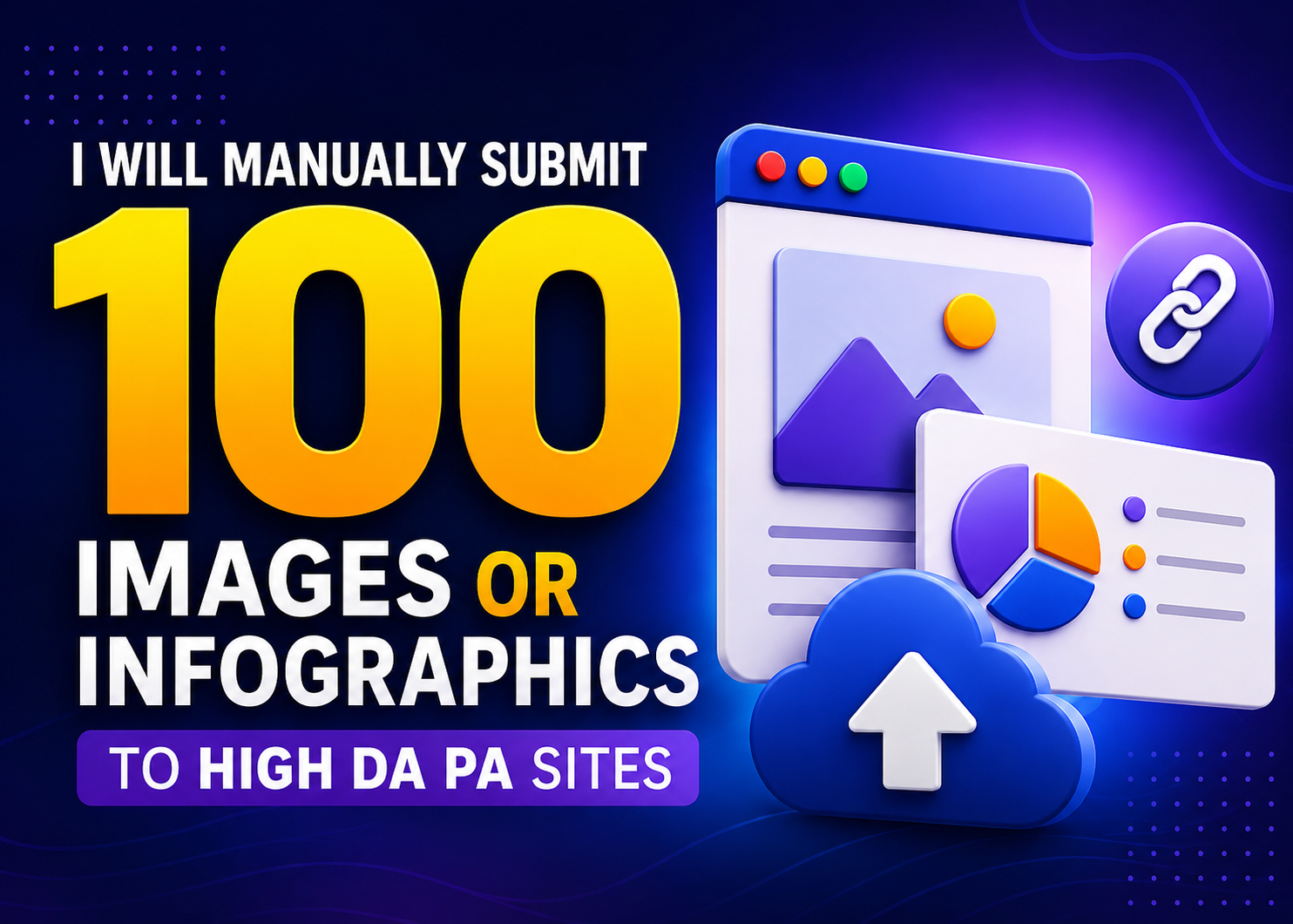 I Will Manually Submit 100 Images or Infographics to High DA PA Sites