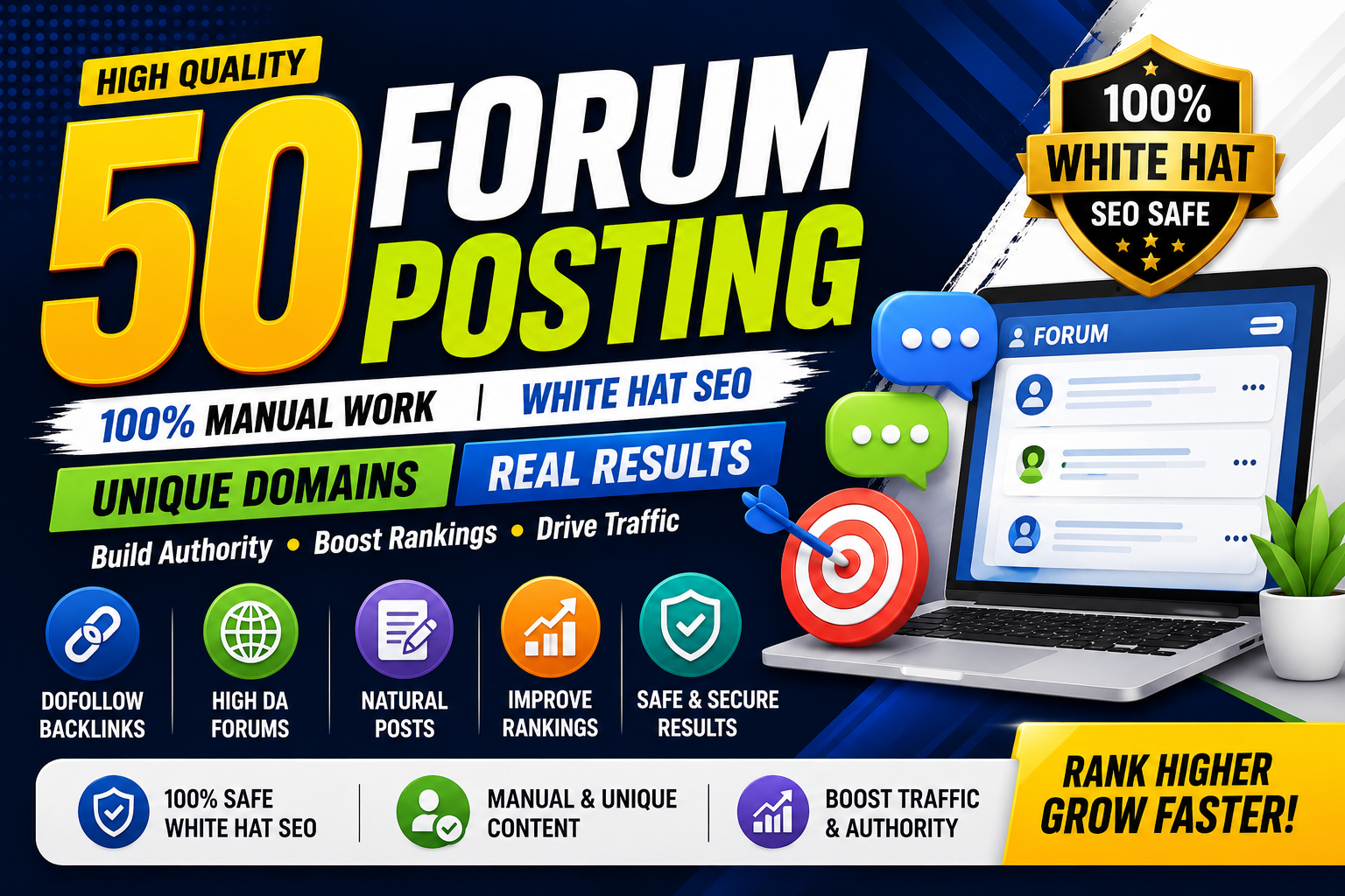 Get 50 Manual Forum Posting Backlinks for Better Rankings