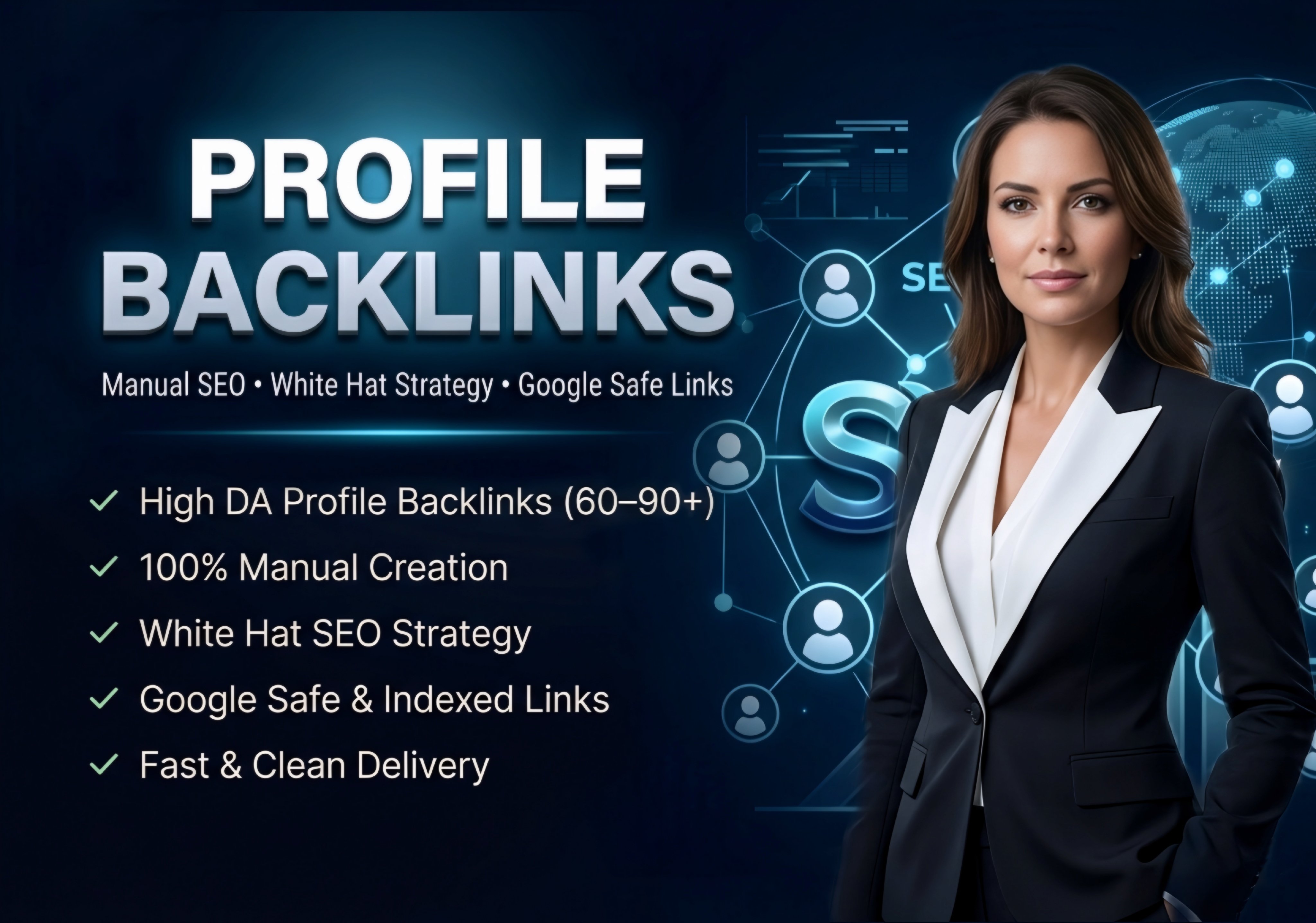 Create 100+ Manual High DA 60 to 90+ Profile Backlink...