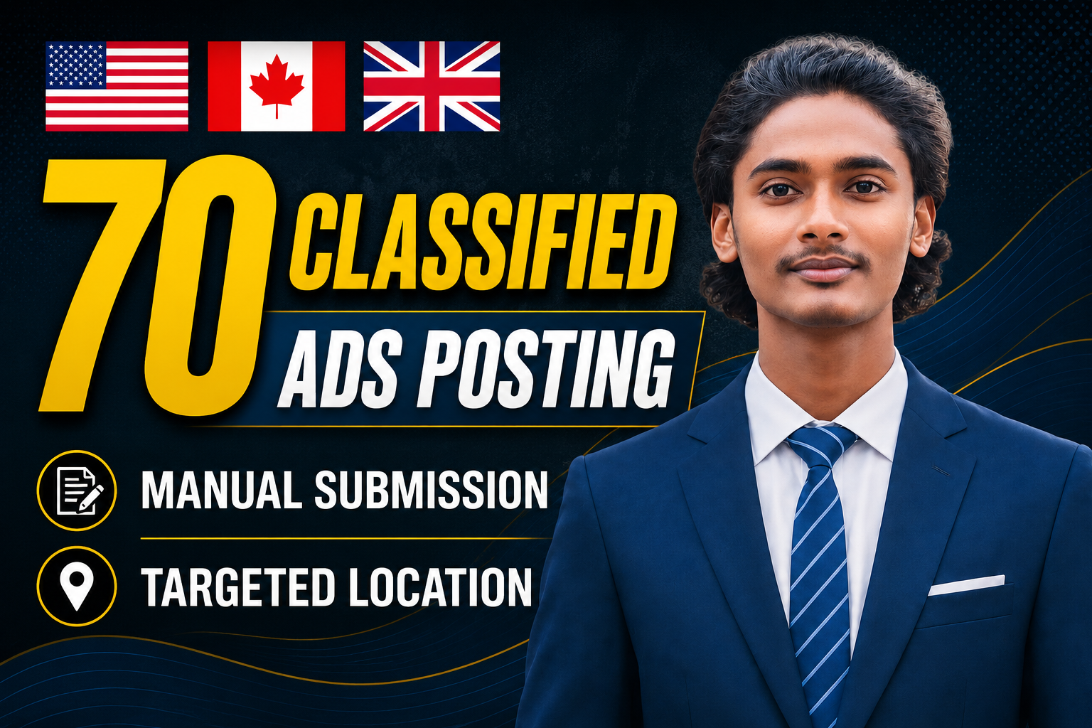 70 manual High Quality classified ads posting and sub...