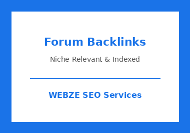 I will create niche relevant forum backlinks that are...