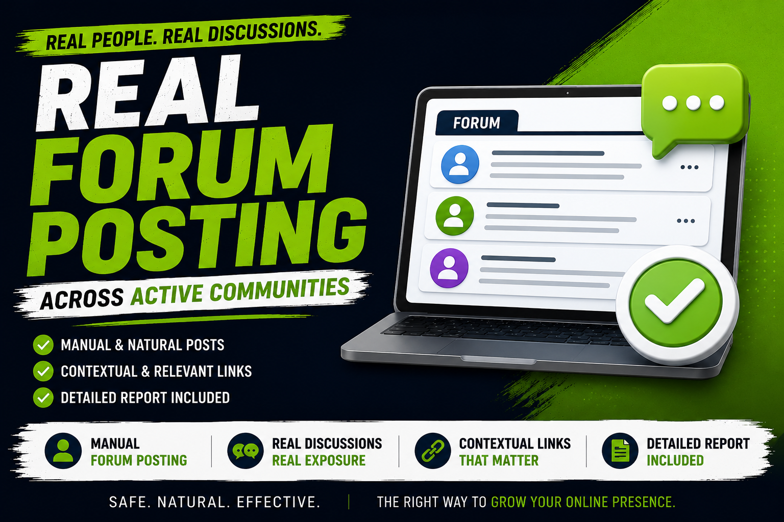 50 Real Forum Posting Across Active Communities