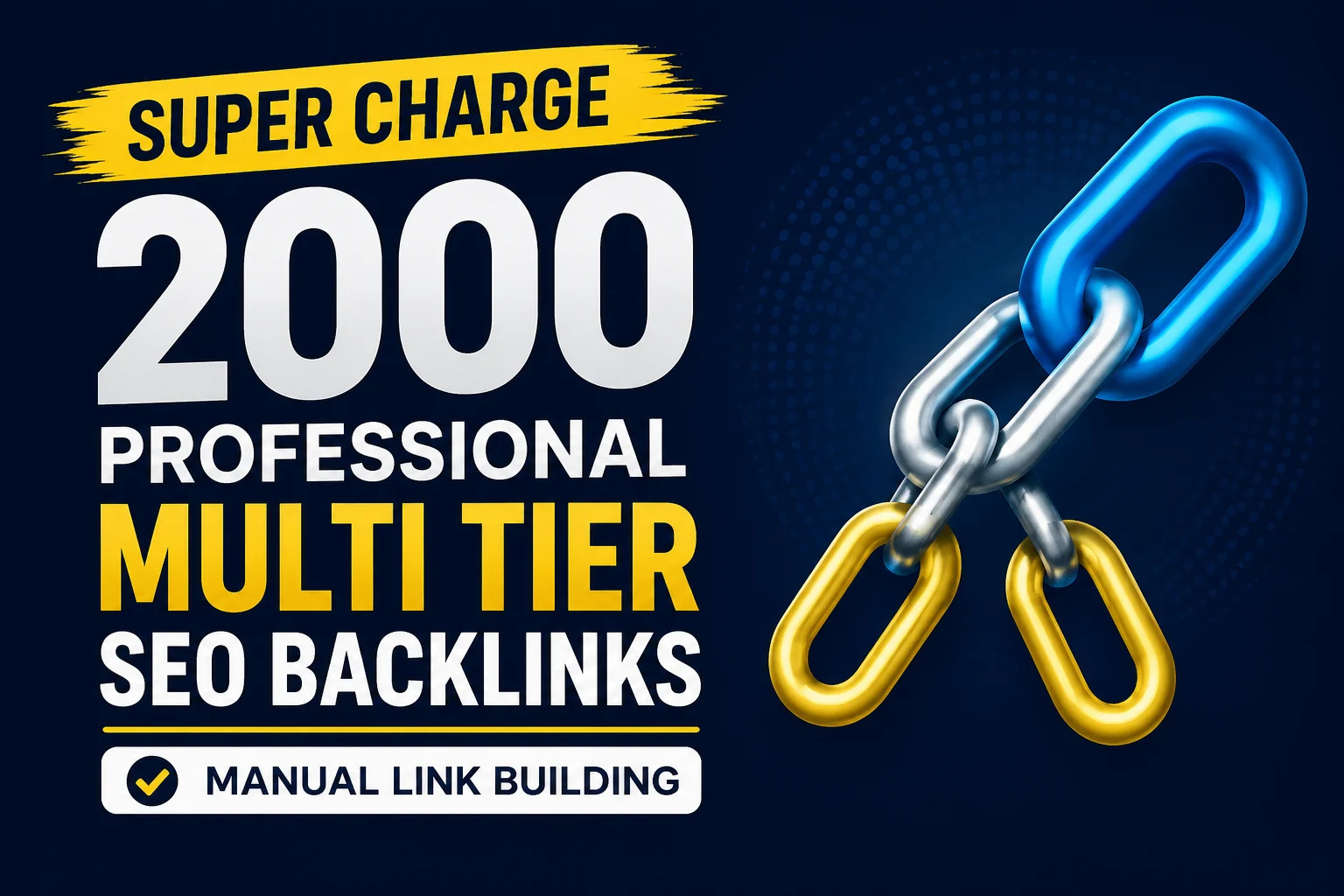 Super charge 2000 Professional Multi Tier SEO Backlinks with Manual Link Building