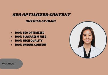I Will Write Premium Quality SEO Article, and Web Content