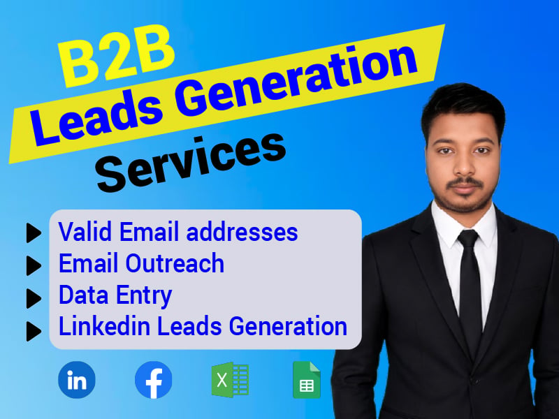 I will find valid email addresses and provide linkedin leads