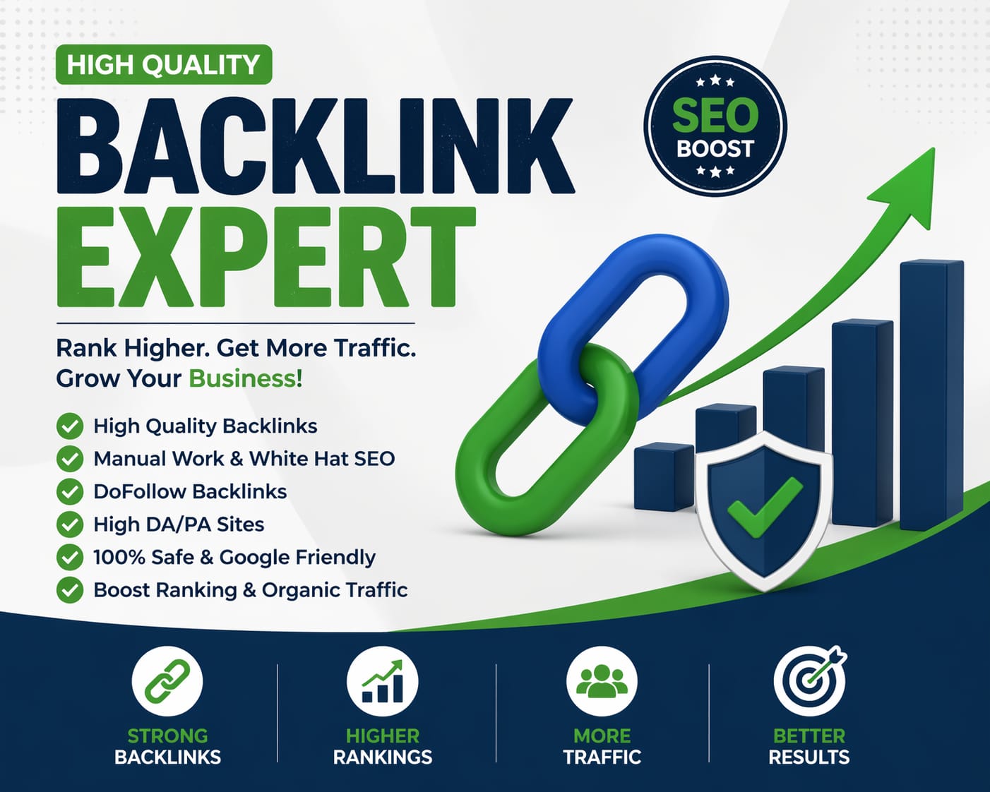 I will provide high quality SEO backlinks to boost Google ranking.