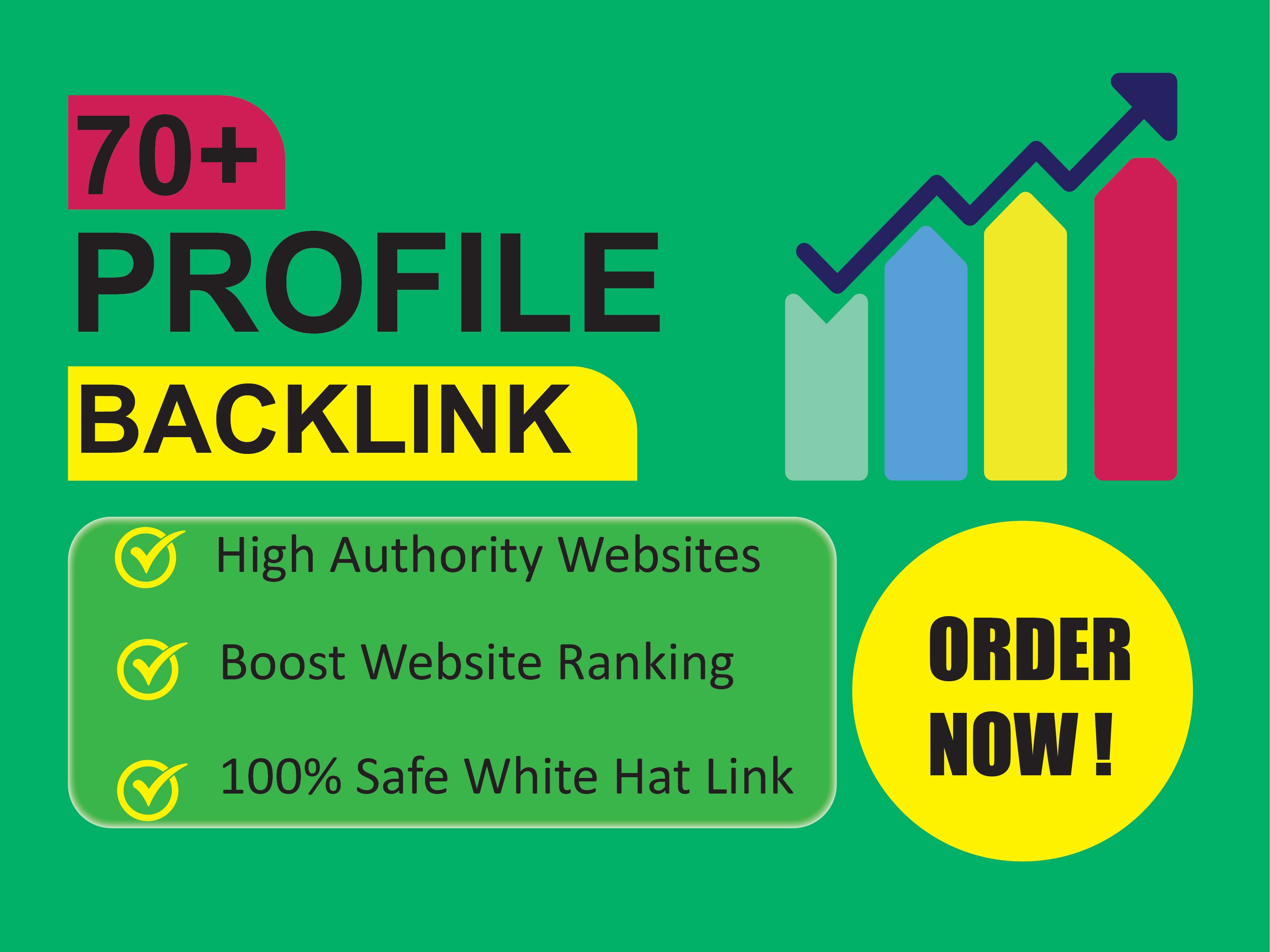 I will create High Quality 70+ Authority Profile Backlinks And Boost Website Ranking