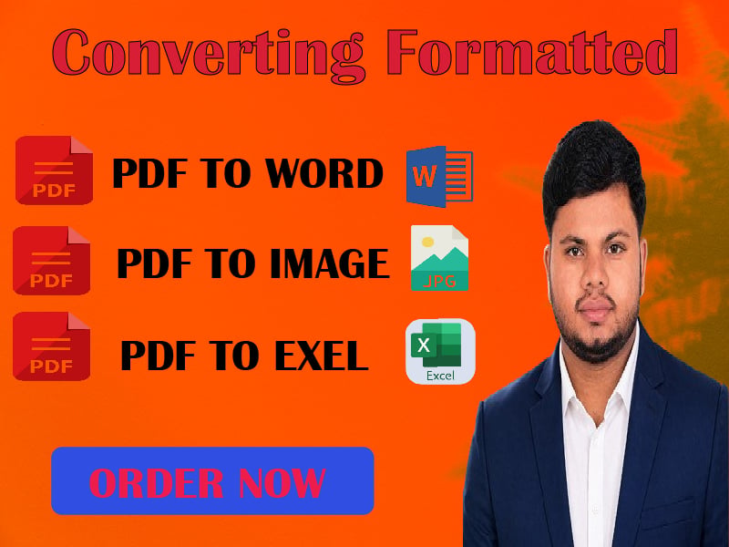 I will do converted pdf to word, excel, image & any other file format