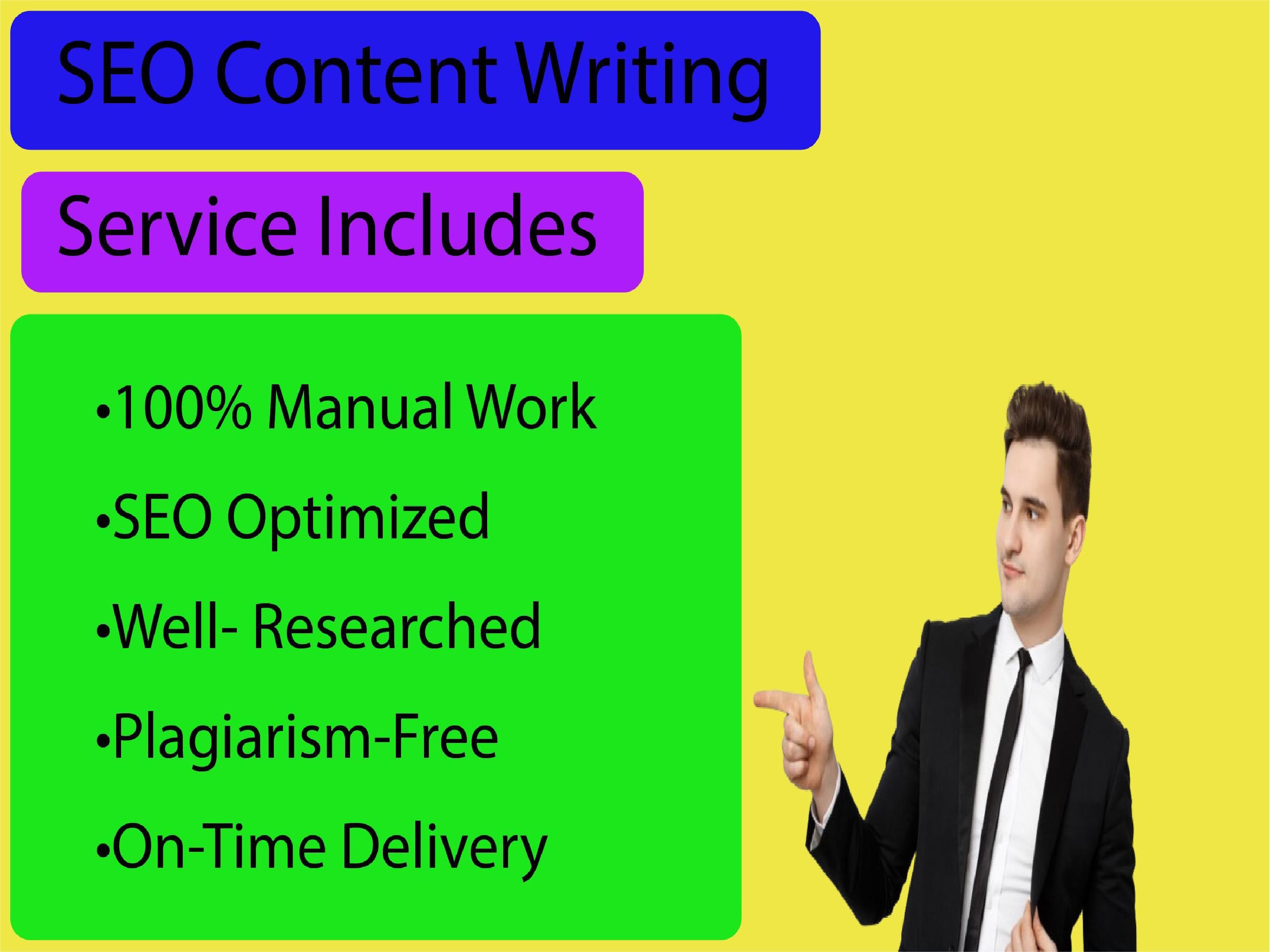 I will provide manually 1300+ words high quality cont...