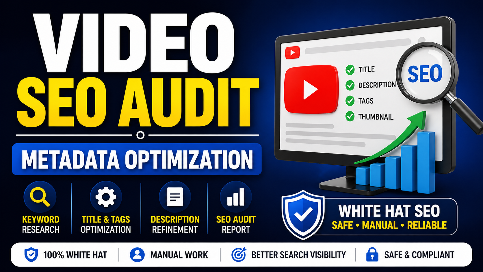 I will provide professional video SEO audit and metad...