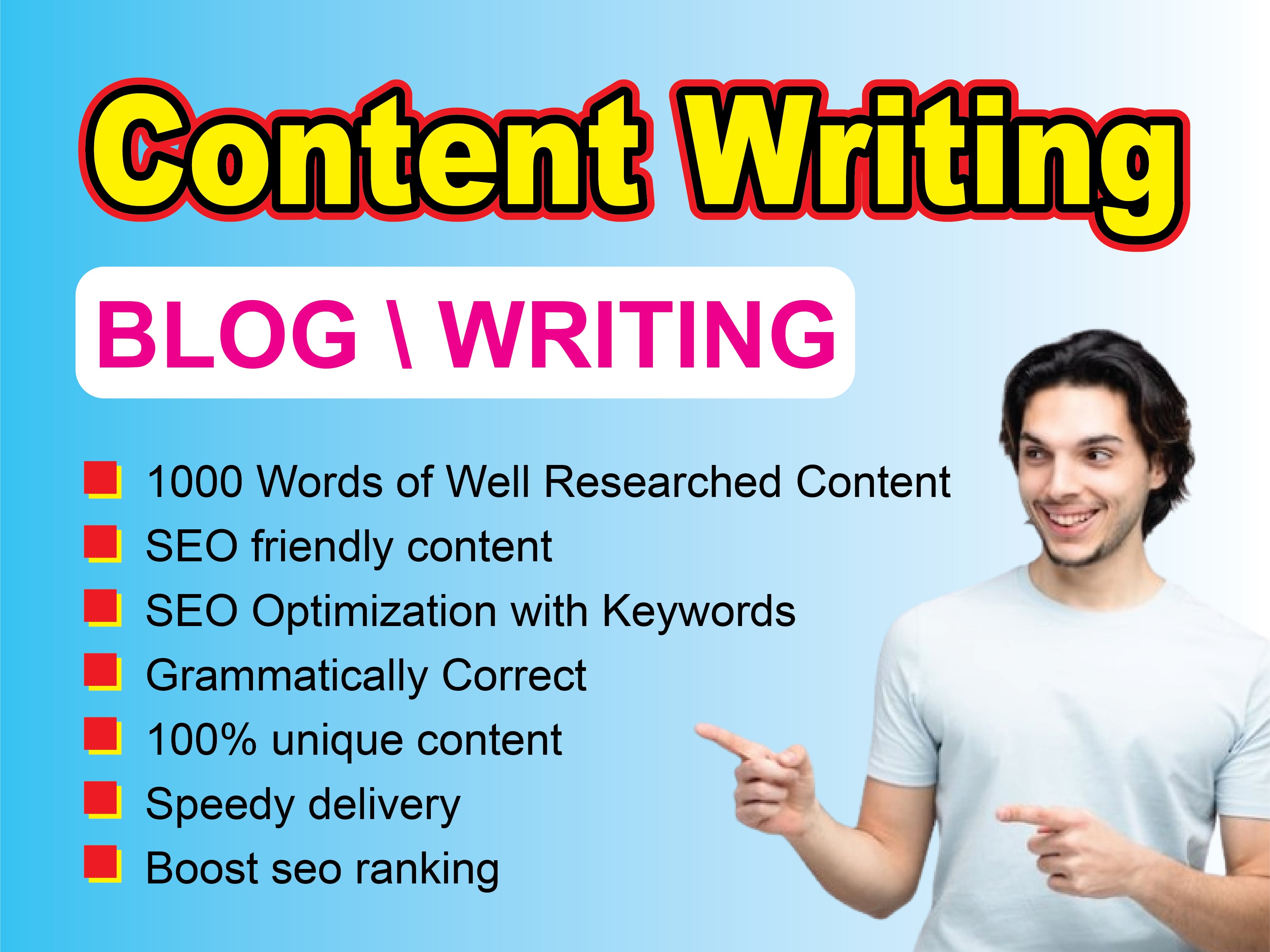 Write manually content for website and totally plagiarism free.