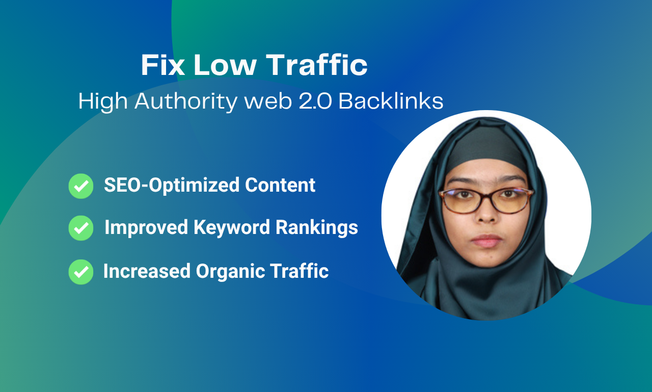 I will fix low organic traffic with 100 high authorit...