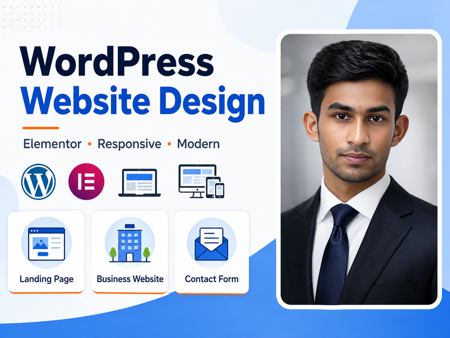 I will create a professional WordPress website using Elementor