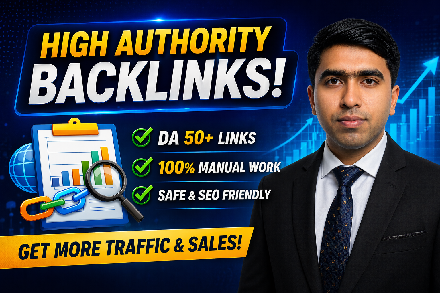 I will build high-authority backlinks manually to boost website ranking