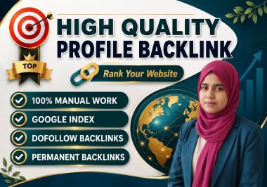 I Will Provide 150 Permanent Dofollow Profile Backlin...