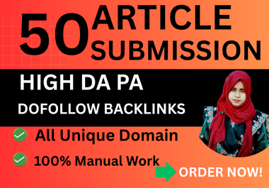 High Authority 50 Article Submission Service Manual D...