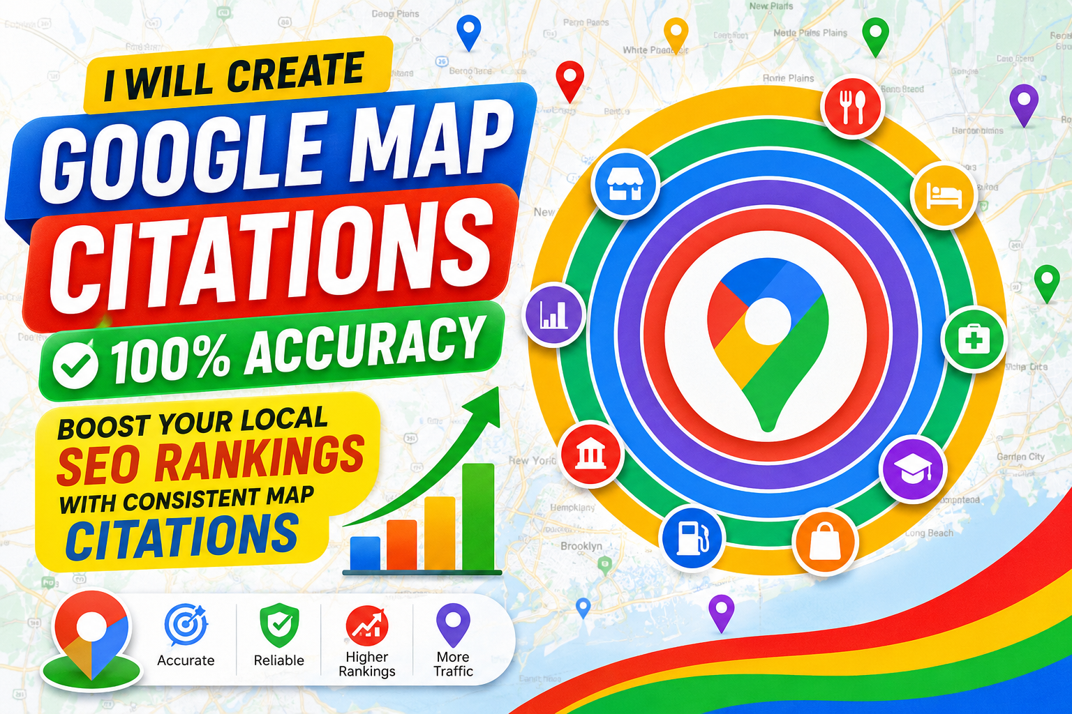 I will provide 60,000 Google Map citations to boost local business ranking on Google.