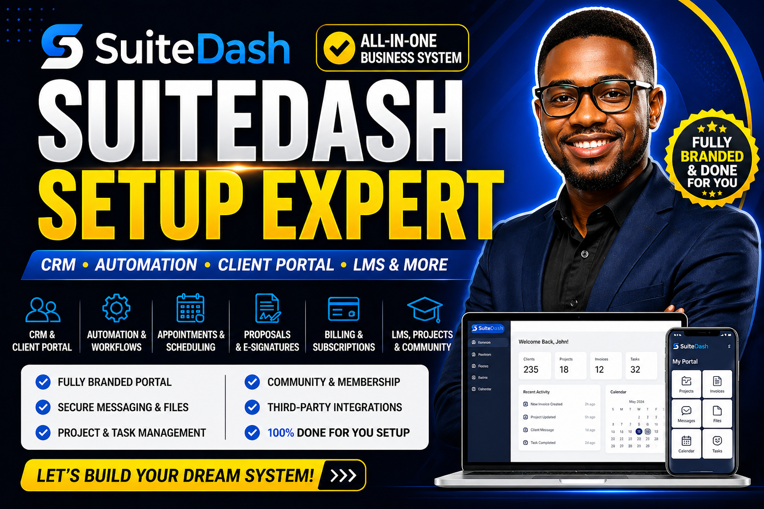 i will build clone gohighlevel website funnel landing page and automation workflow