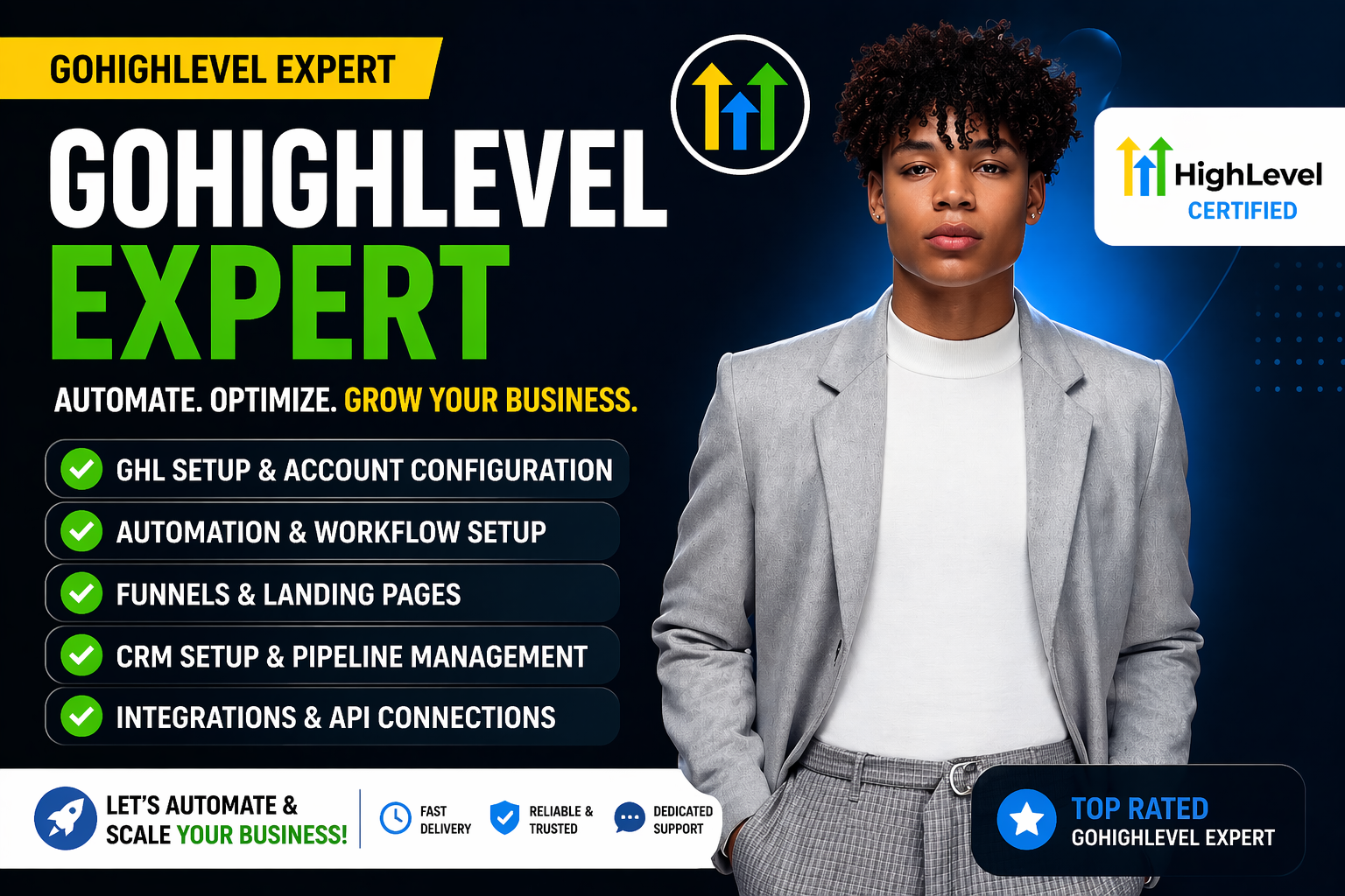 i will build clone gohighlevel website funnel landing page and automation workflow