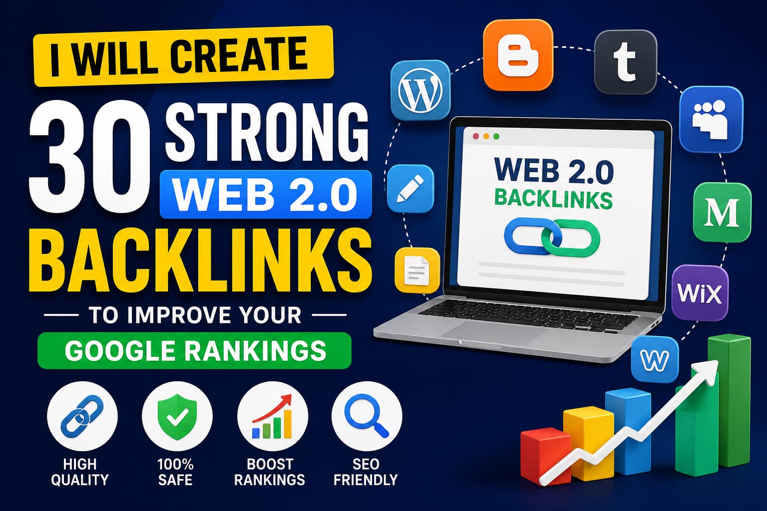 I Will Create Strong Web 2.0 Backlinks to Improve Your Google Rankings 