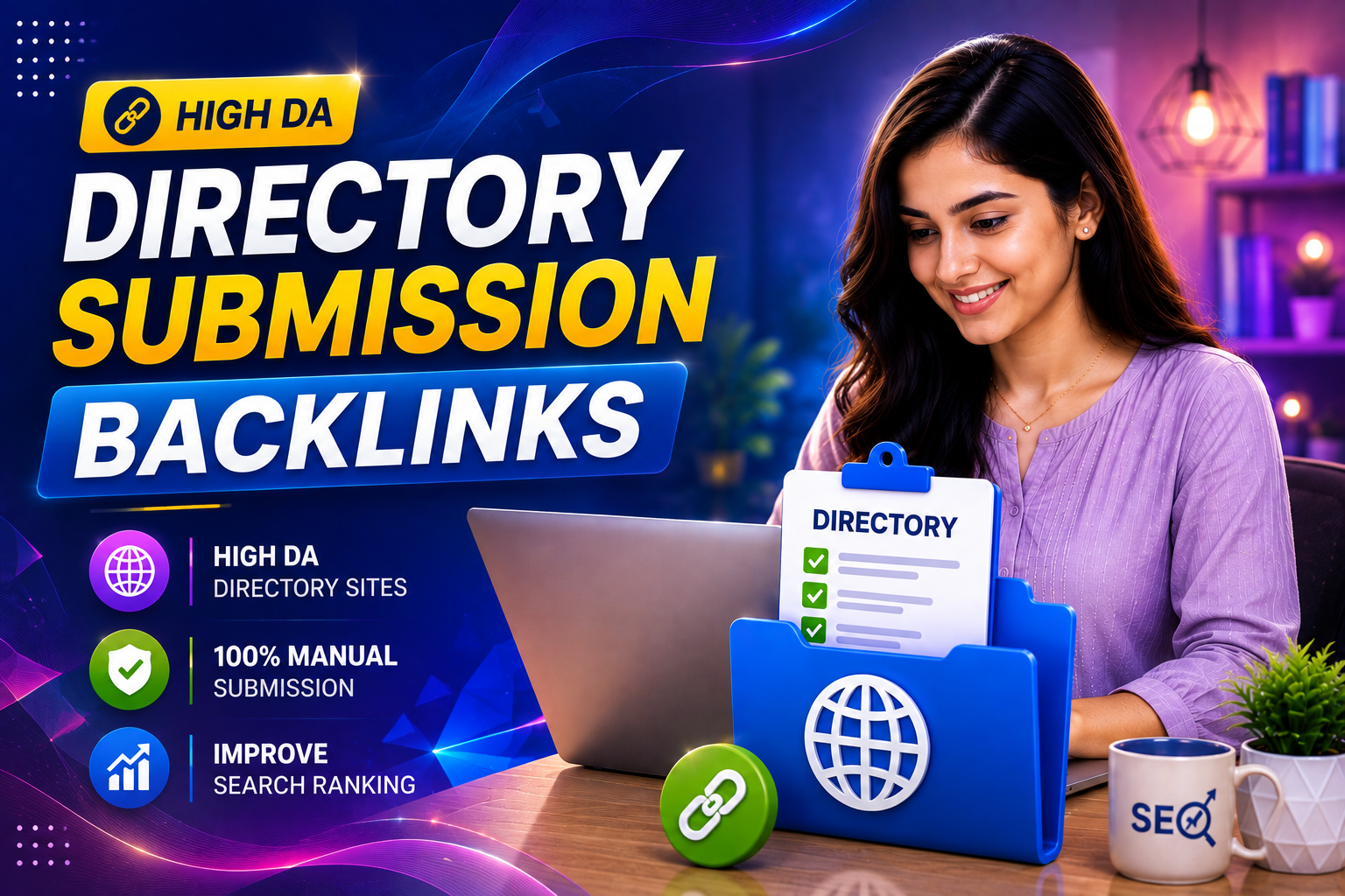 High Authority Manual 100 Directory Submission Backlinks for SEO Growth