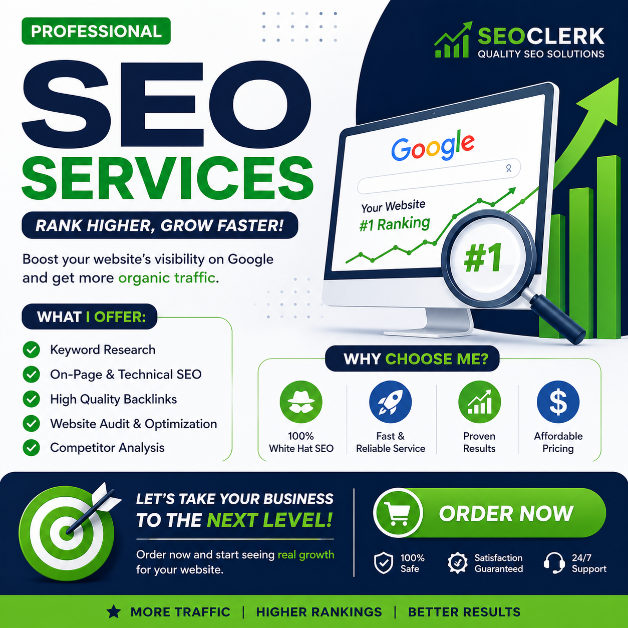 I provide SEO, design, and online services to help ...