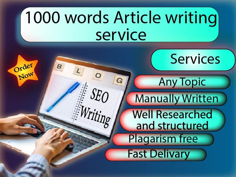 Unique & manual written 1000 words Article writin...