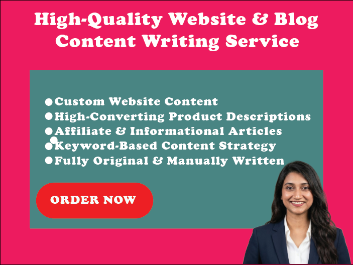 I will write 100 unique and SEO optimized content for...