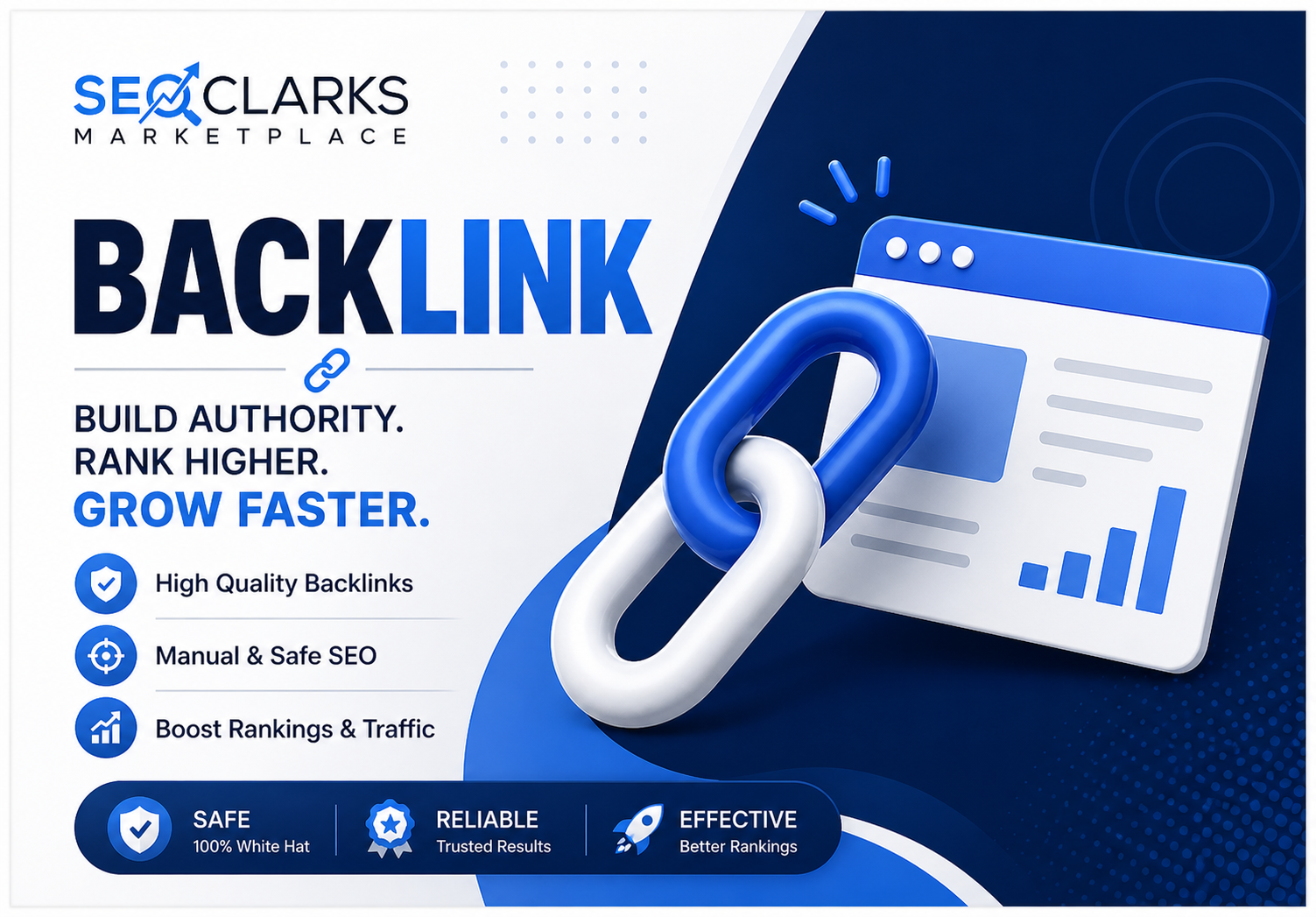I will create safe white hat backlinks for SEO growth