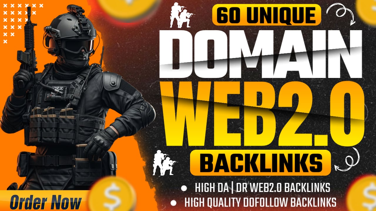 I Will Create Premium 60 Unique Web2.0 Backlinks With DA|DR 50+