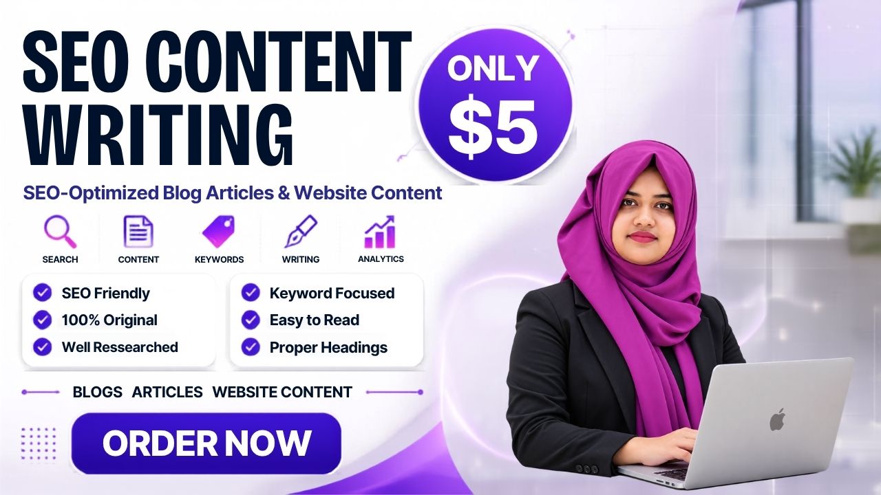 I will write SEO-optimized blog articles and website content.