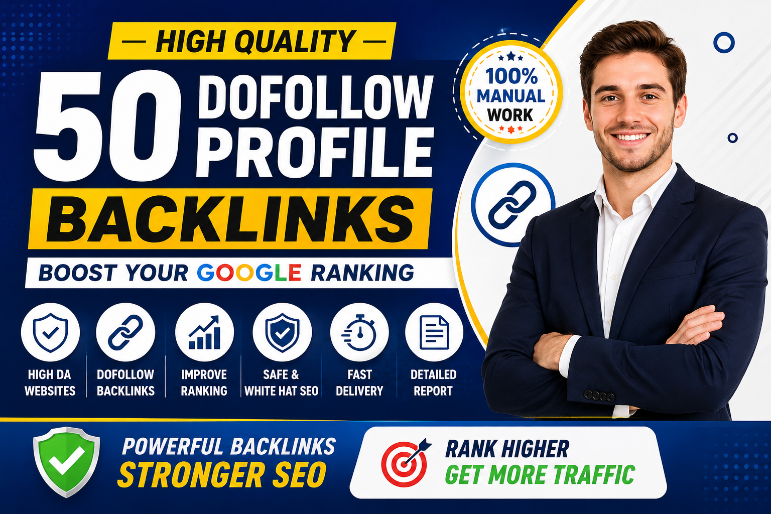 I Will Create 50 High Quality Dofollow Profile Backlinks for Better Google Rankings