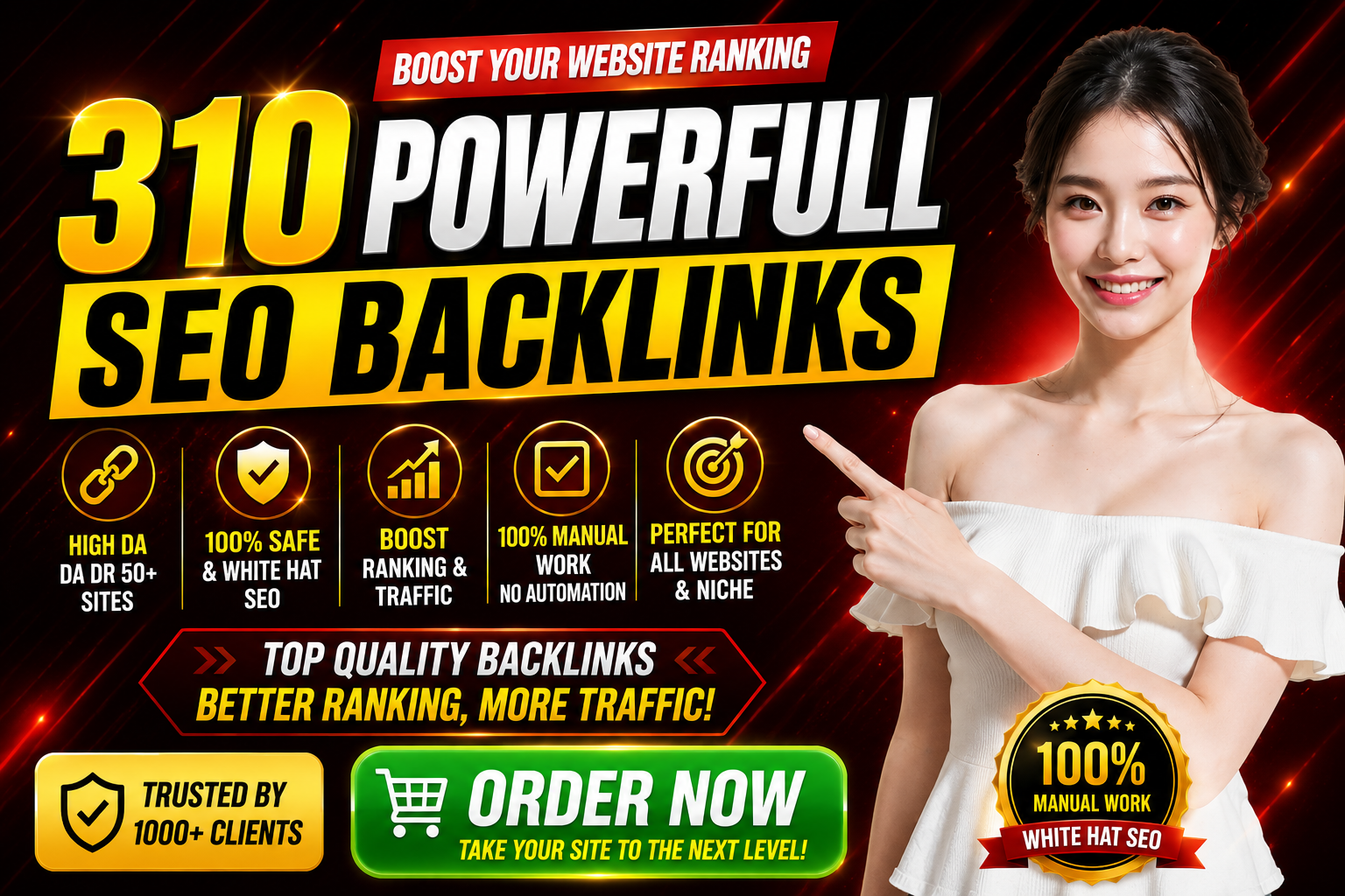 310 Premium High Authority SEO Backlinks to Boost Google Ranking Fast