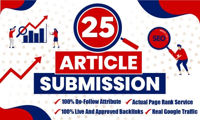 I Will Provide 25 Article Submission Manually Dofollo...