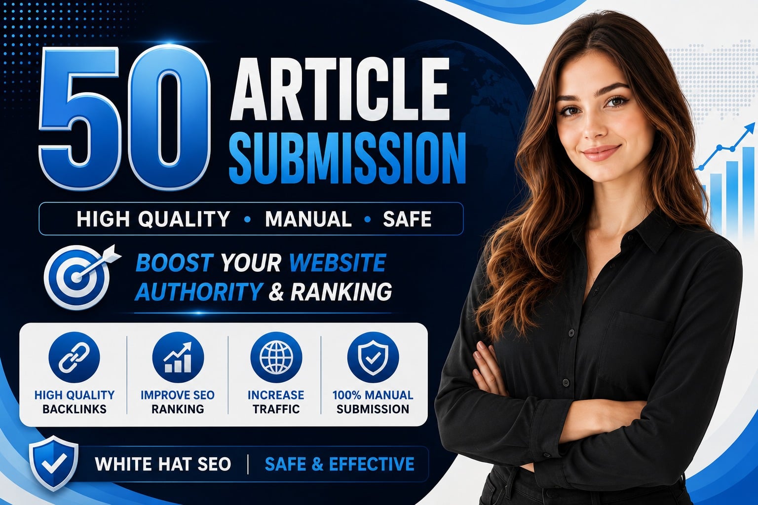50 Manual Article Submissions on High Authority Sites