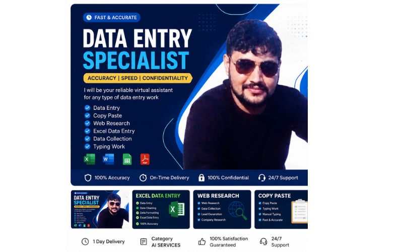 I will provide accurate Excel and Google Sheets data entry