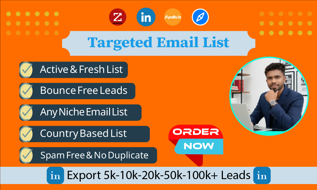 I will do B2B & B2C lead generation and web research with 100% verified emails.